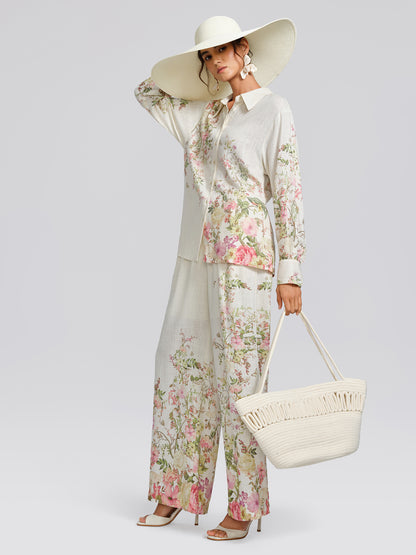 Cotton-Linen Printed Breathable Pants
