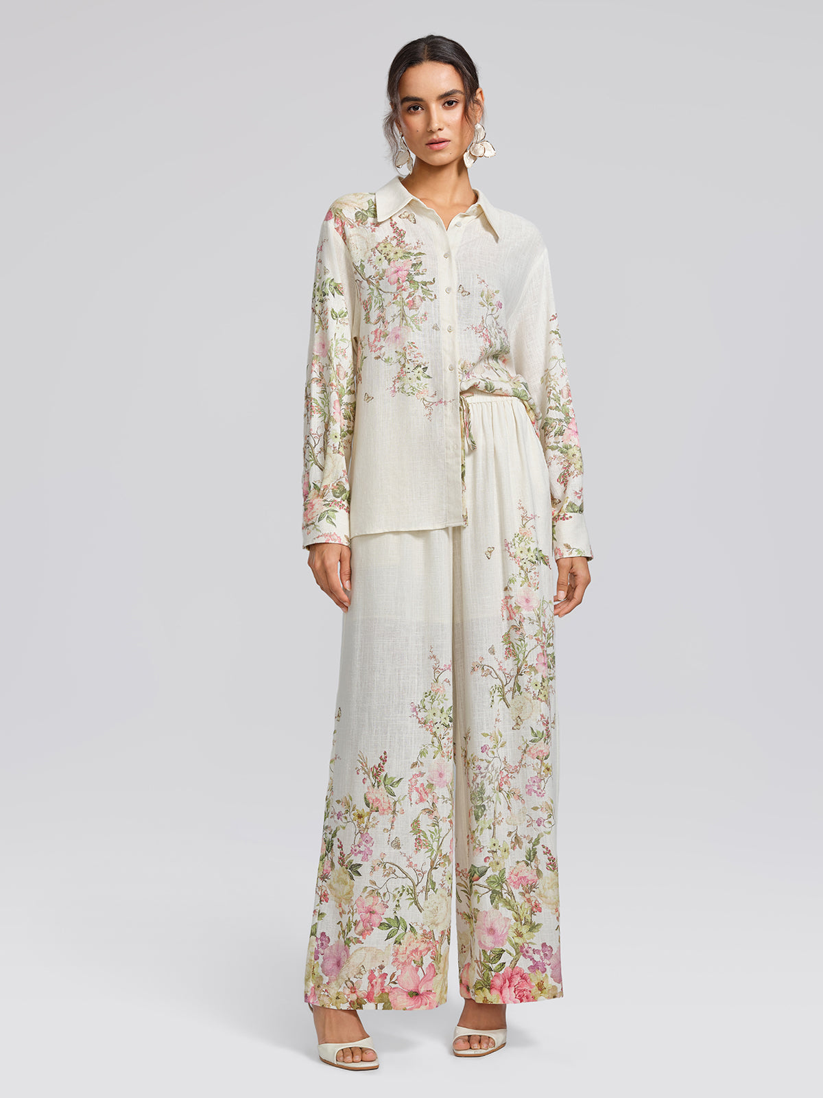 Cotton-Linen Printed Breathable Pants