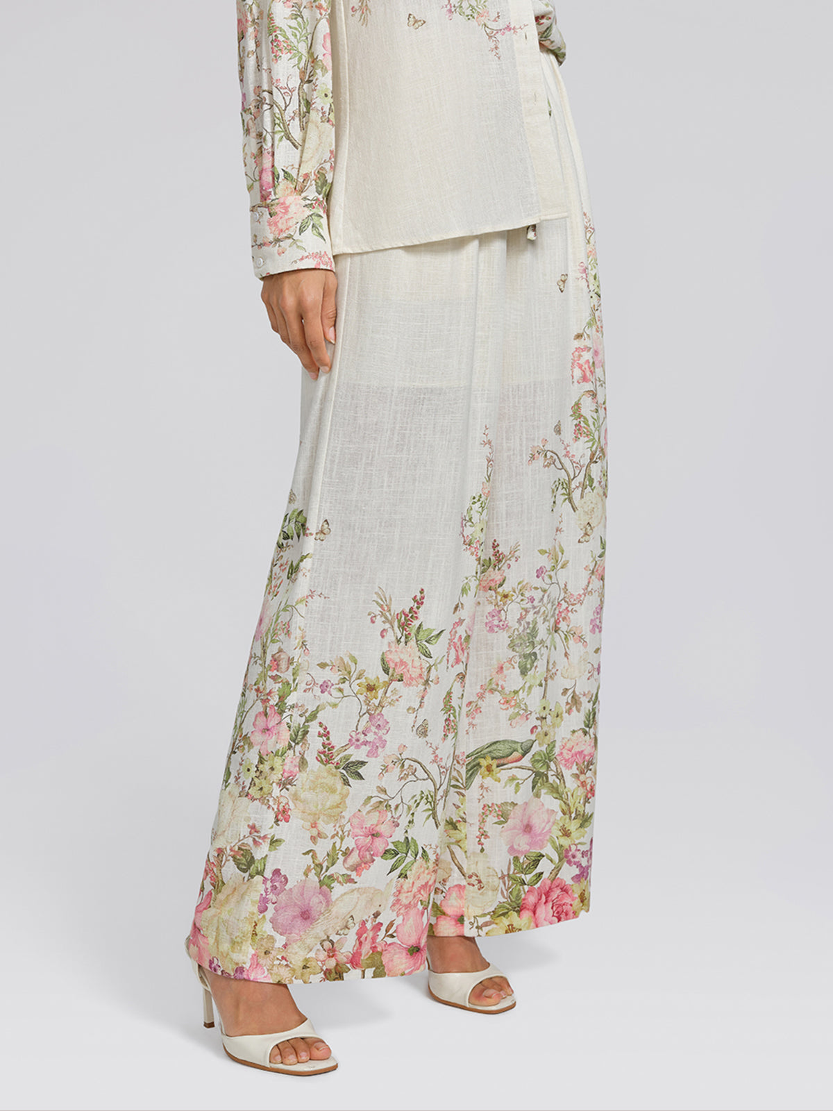 Cotton-Linen Printed Breathable Pants