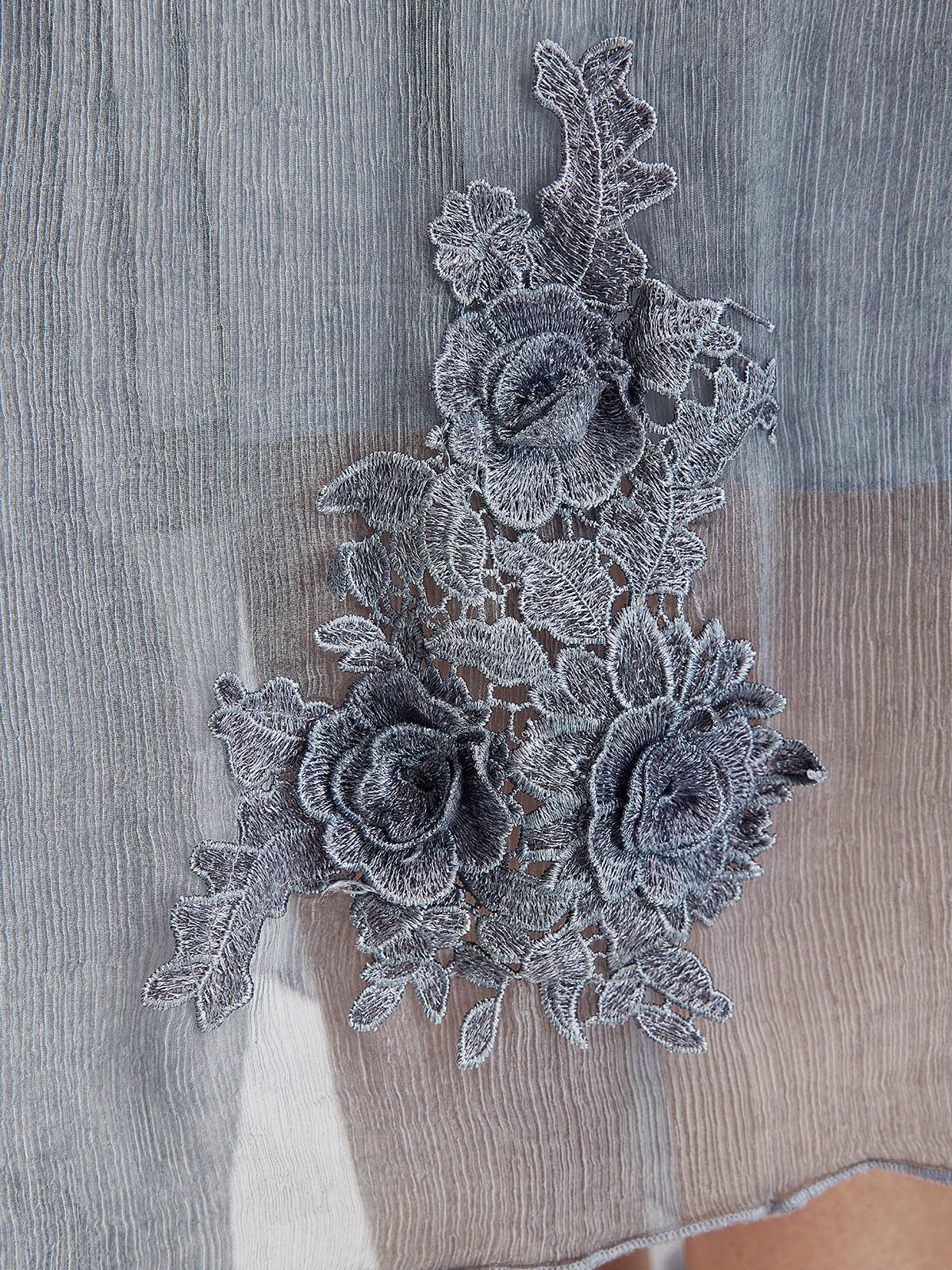 Elegant 3D Lace Dyed Silk Skirt