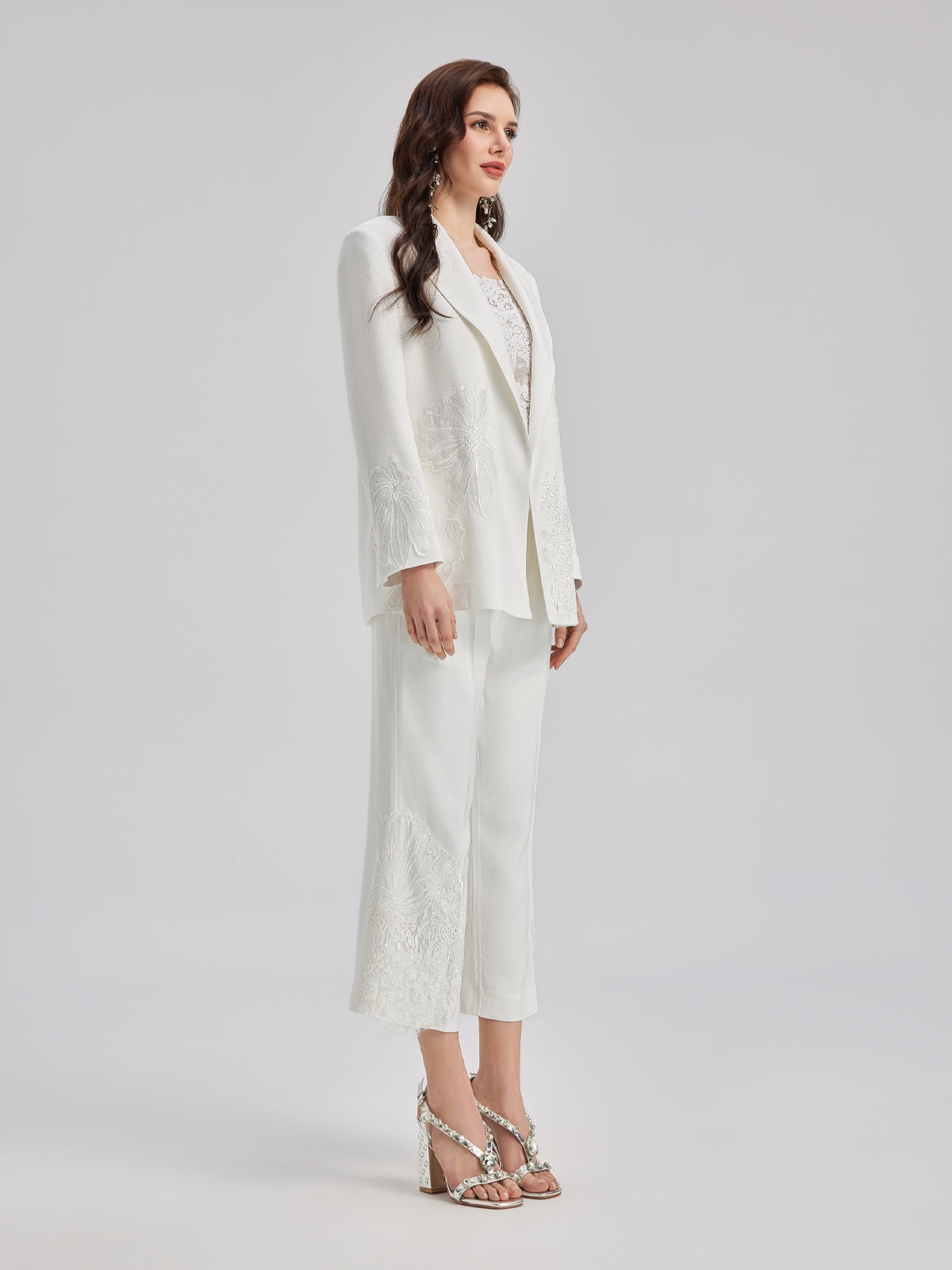 Luxe Floral Embroidered Relaxed Blazer