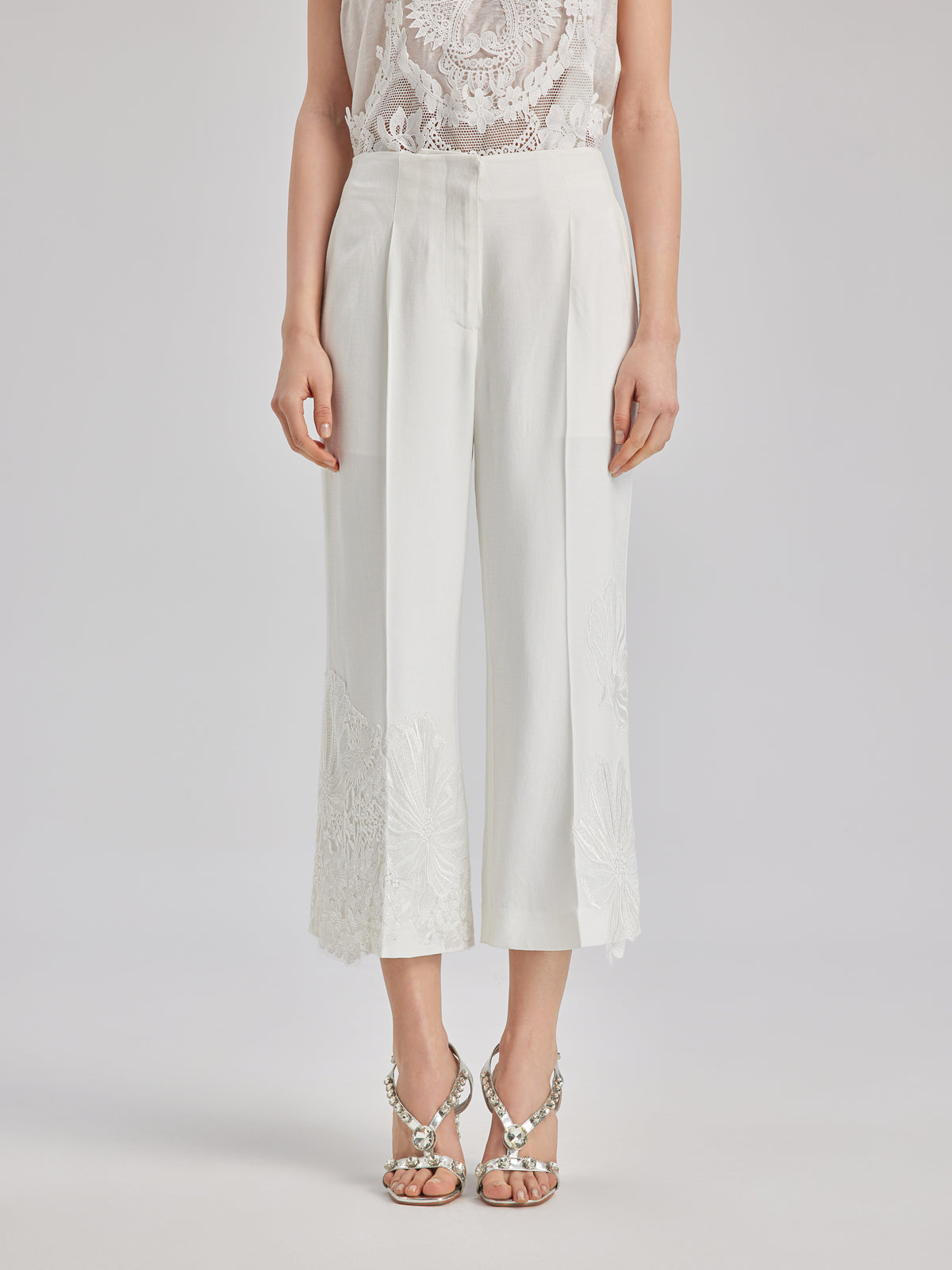 Final Sale | Luxe Elegant Embroidered Long Pants