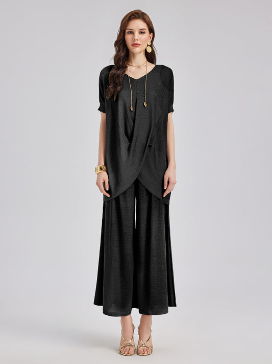 Designed Knit Casual Set