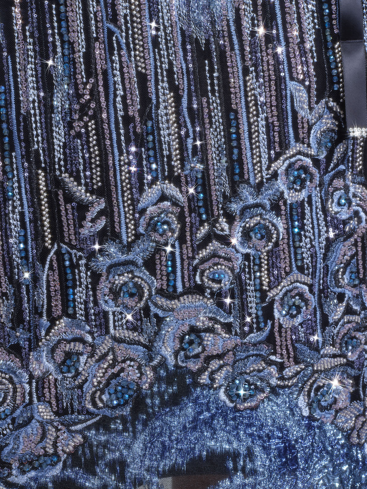 Jacquard Rose Embroidery Beaded Dress