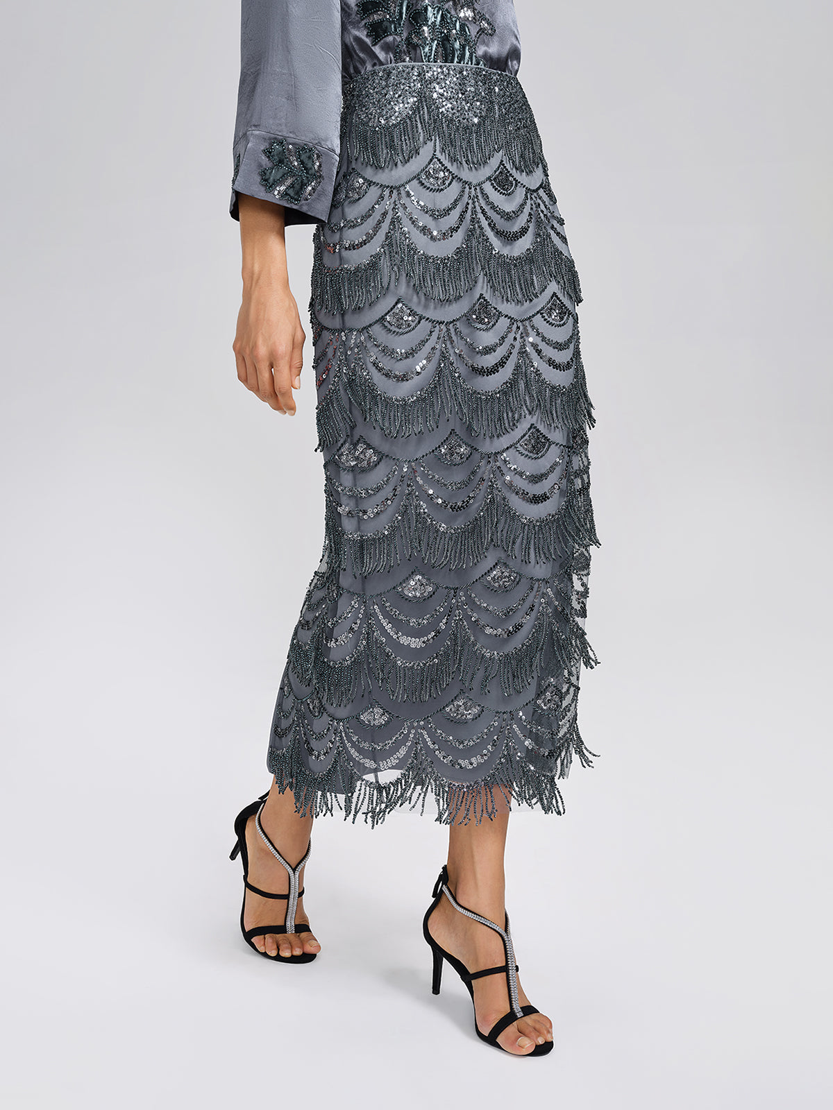 Beaded Sequin Mermaid Evening Skirt