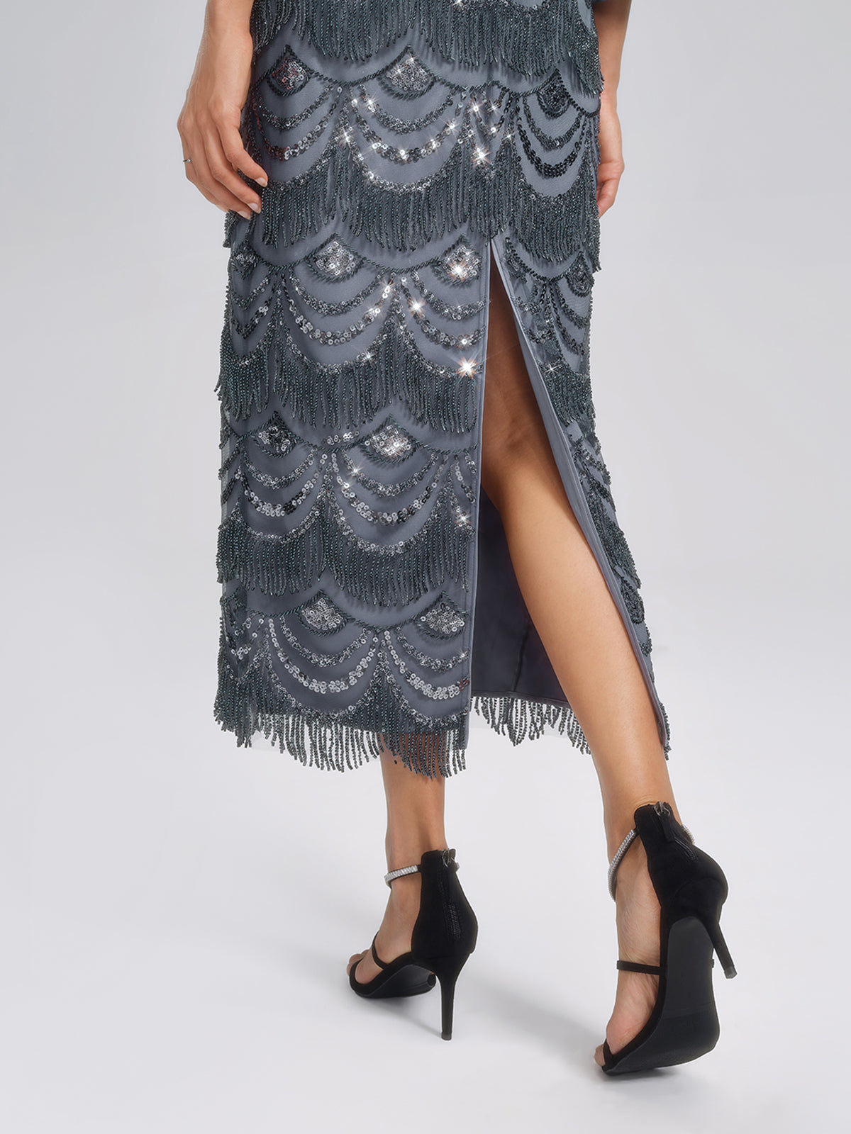 Beaded Sequin Mermaid Evening Skirt