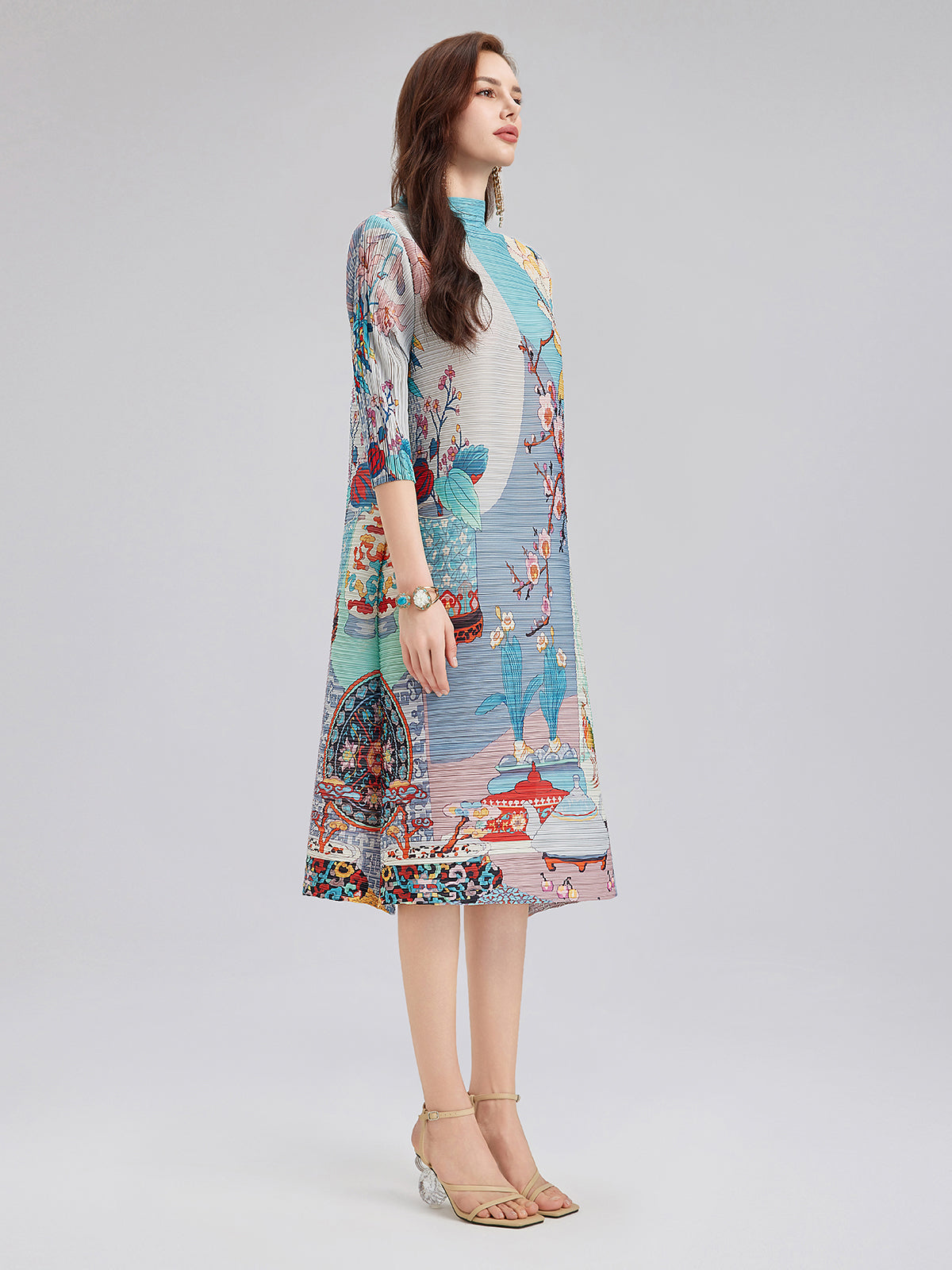 Structured apparel item with modern proportions and smooth texture