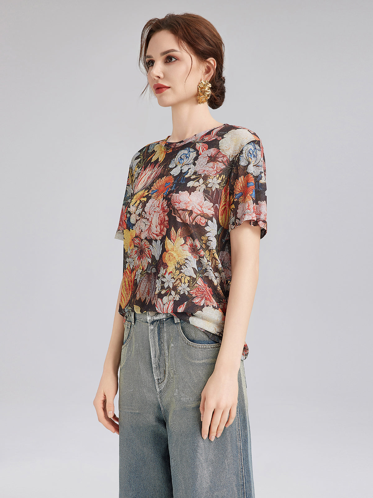 Italian Vintage Floral Print Tee