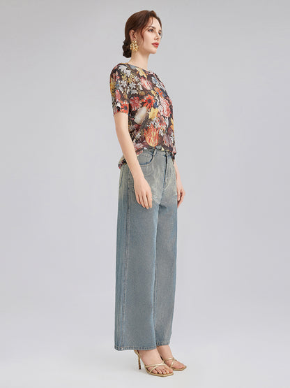 Italian Vintage Floral Print Tee