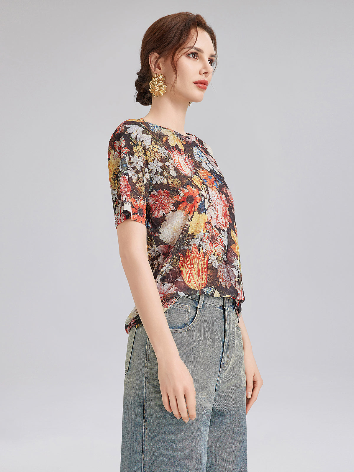 Italian Vintage Floral Print Tee
