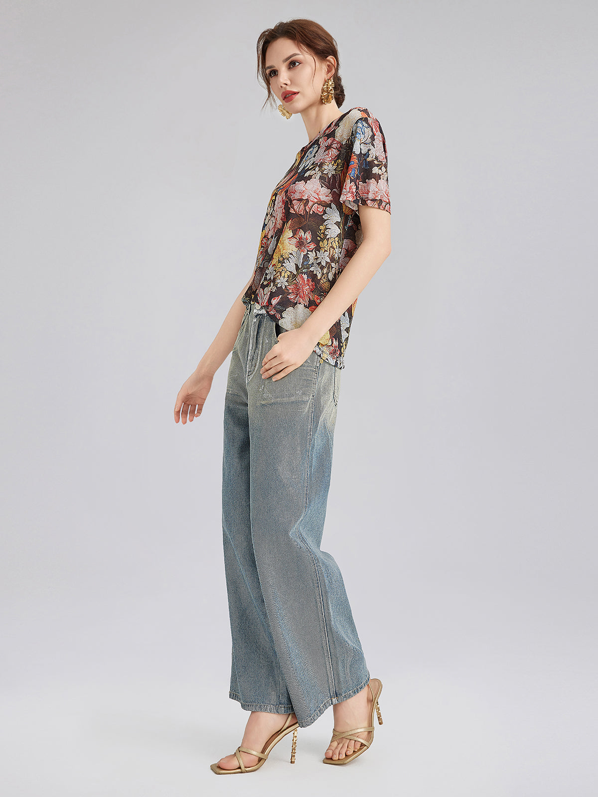 Italian Vintage Floral Print Tee