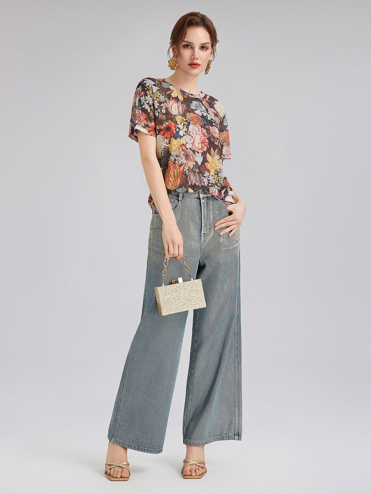 Italian Vintage Floral Print Tee