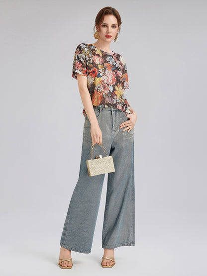 Italian Vintage Floral Print Tee