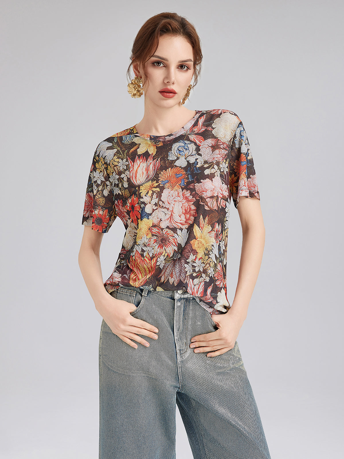 Italian Vintage Floral Print Tee