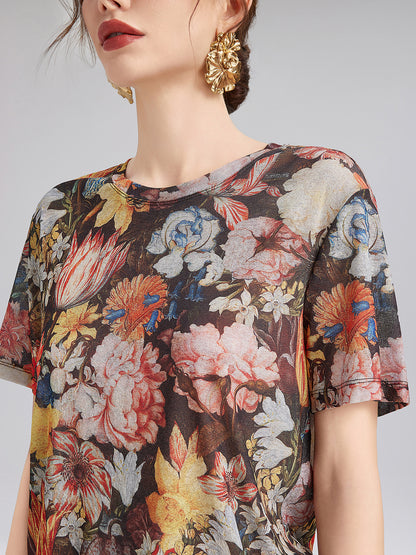 Italian Vintage Floral Print Tee