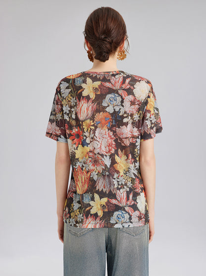 Italian Vintage Floral Print Tee