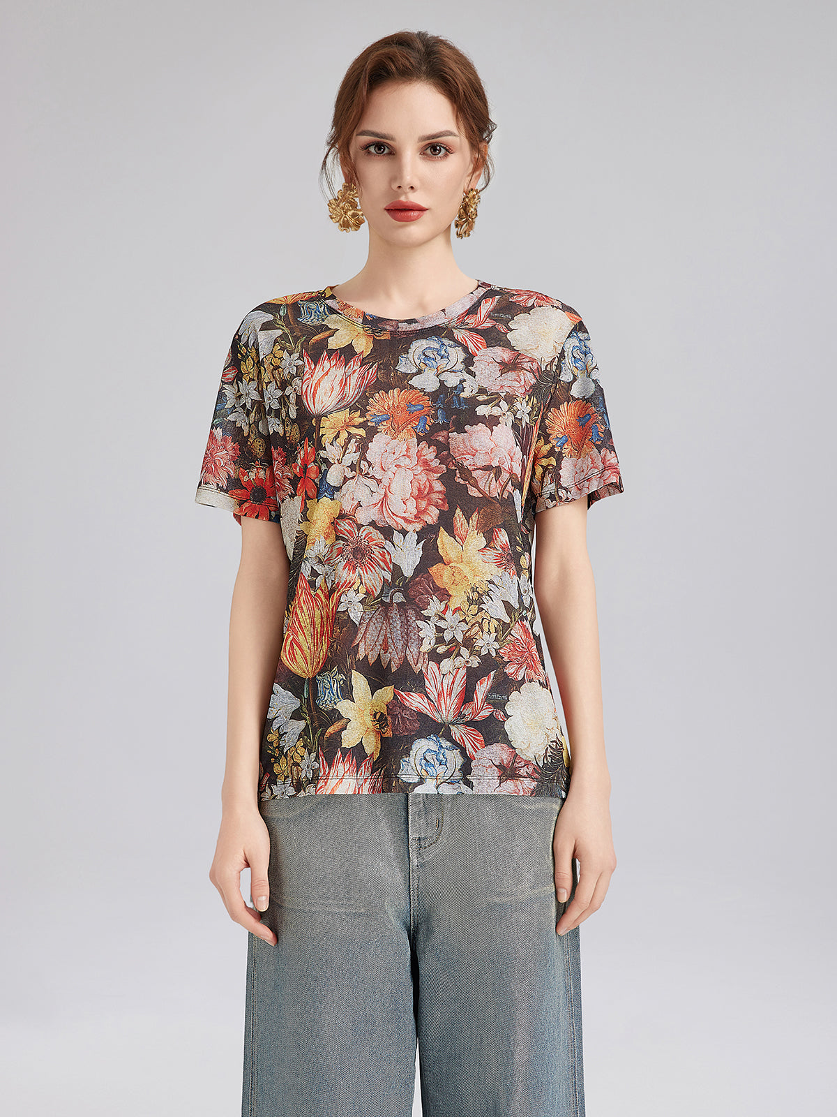 Italian Vintage Floral Print Tee