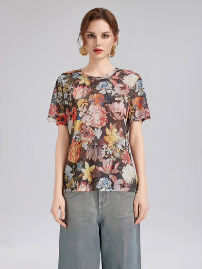 Italian Vintage Floral Print Tee