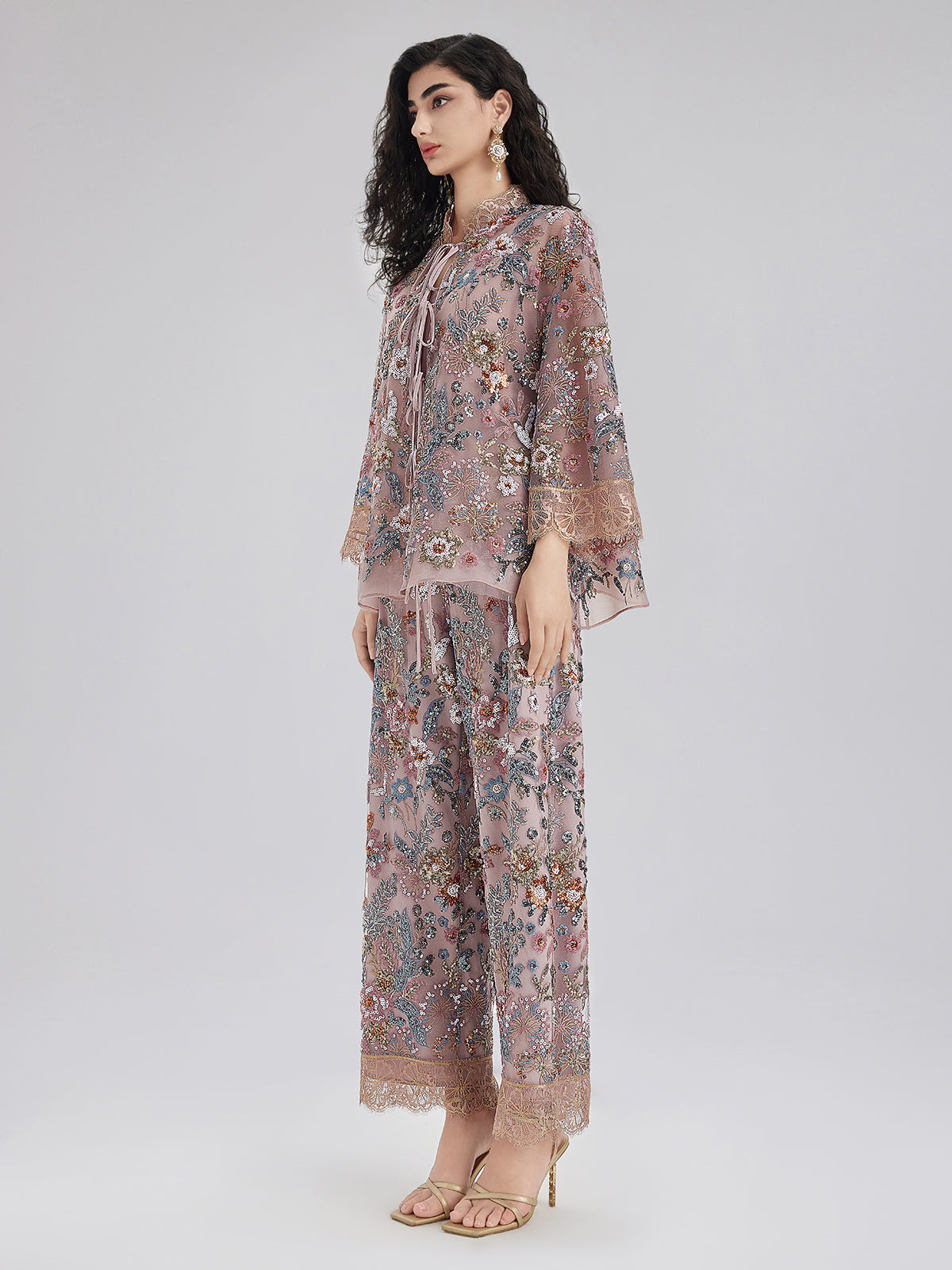 Multicolor Sequin Embroidered Blouse