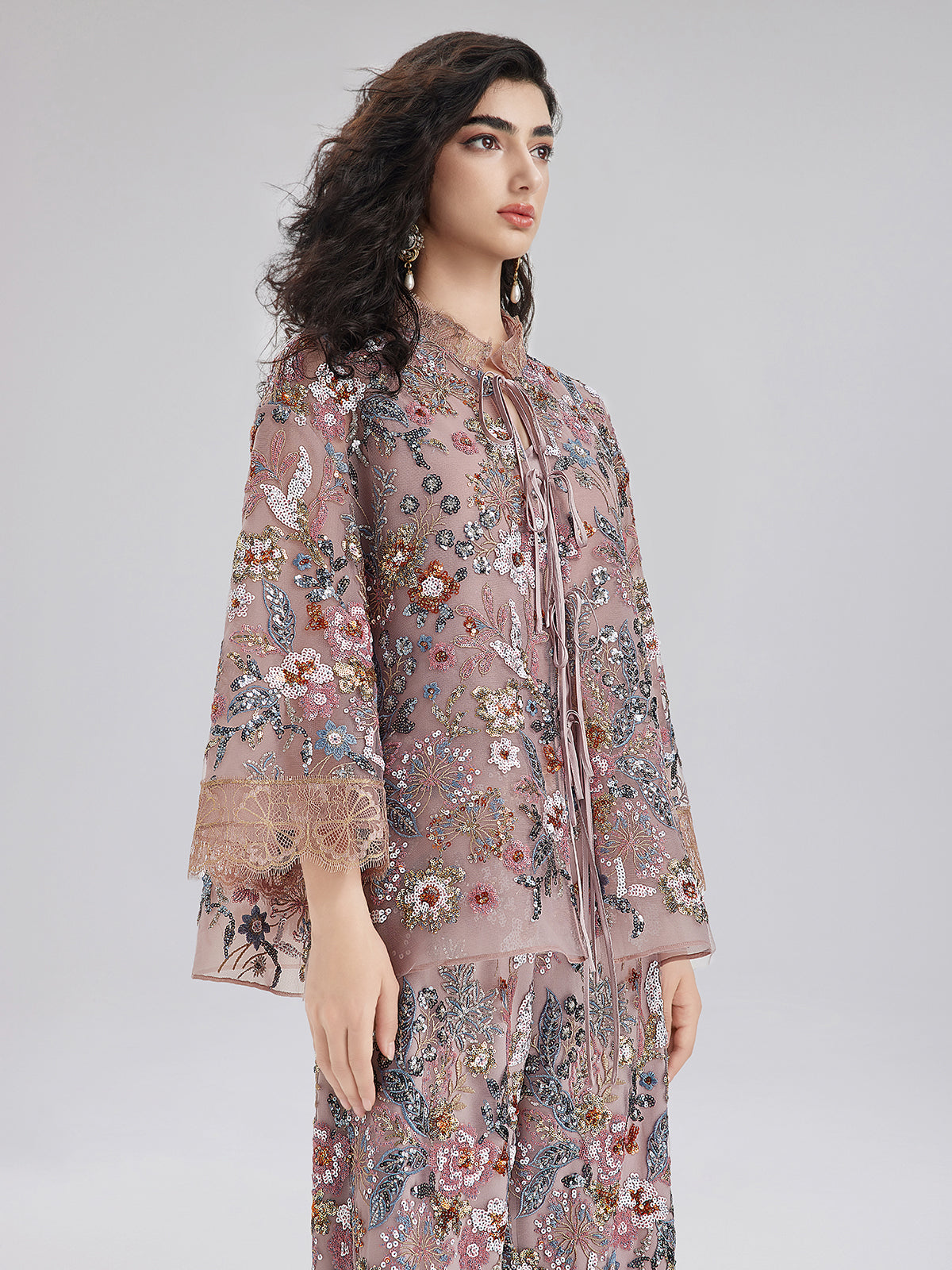 Multicolor Sequin Embroidered Blouse