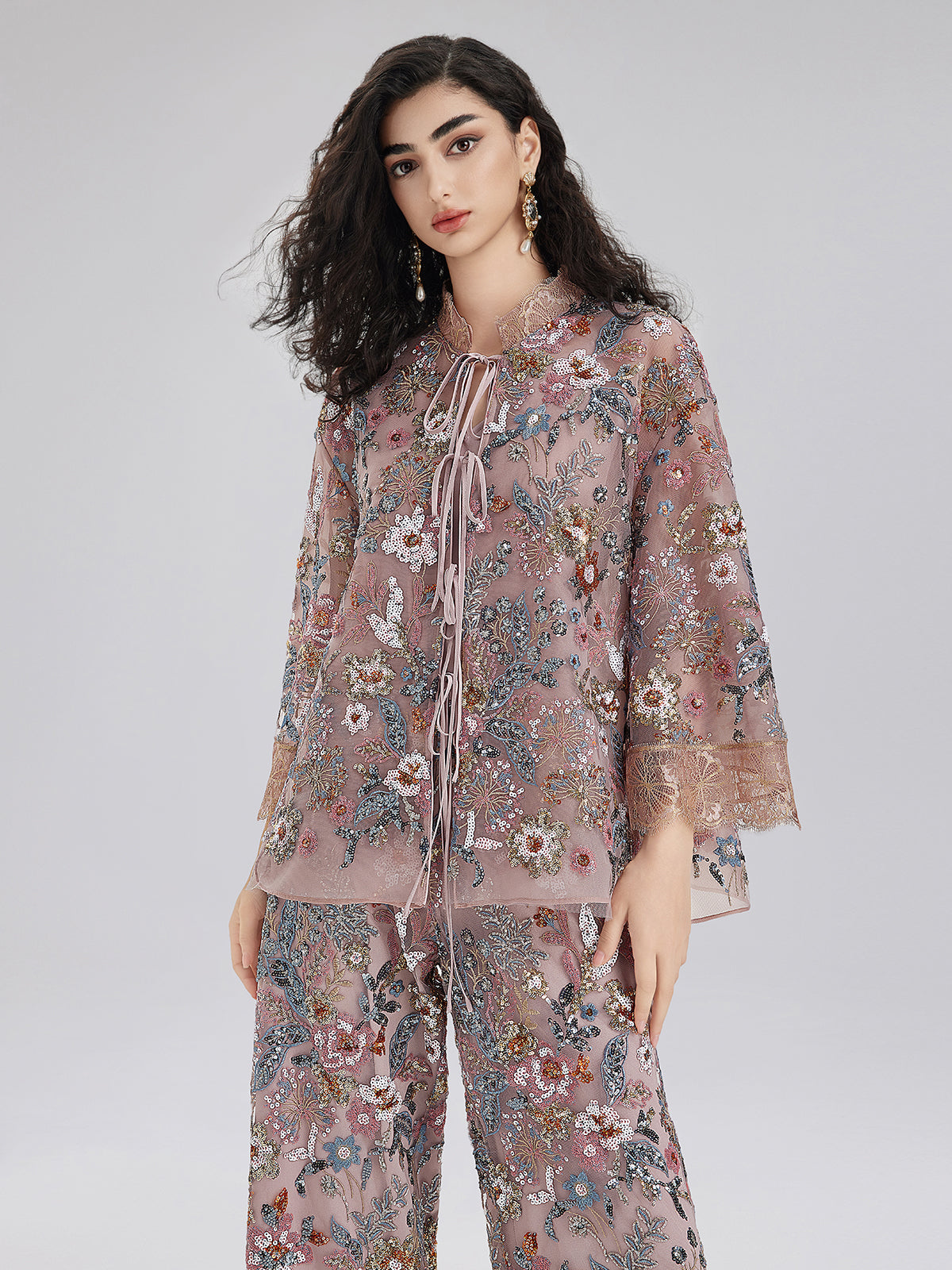 Multicolor Sequin Embroidered Blouse
