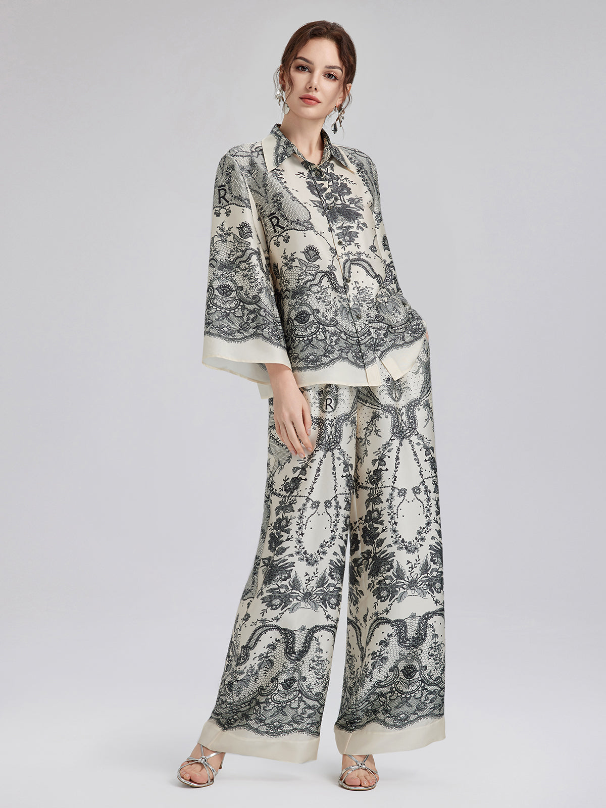 Final Sale | Black Eyelash Lace Relaxed Pants
