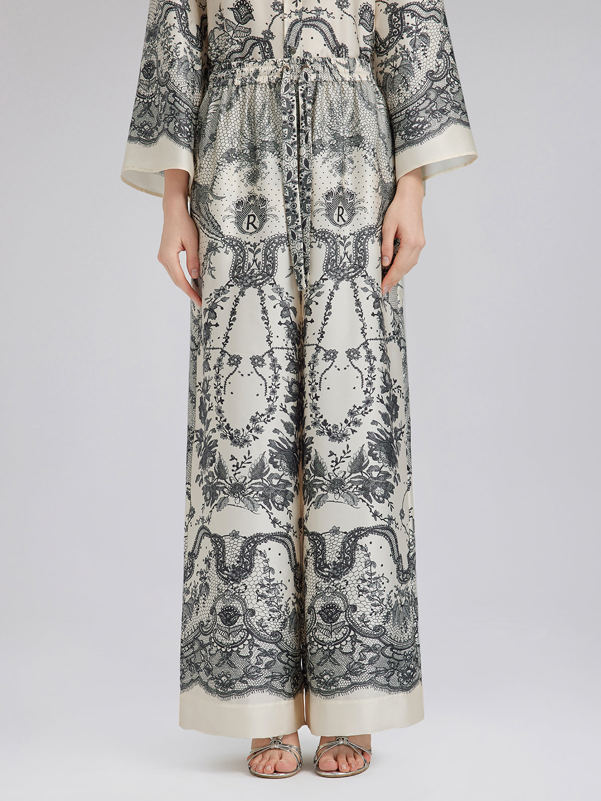 Final Sale | Black Eyelash Lace Relaxed Pants