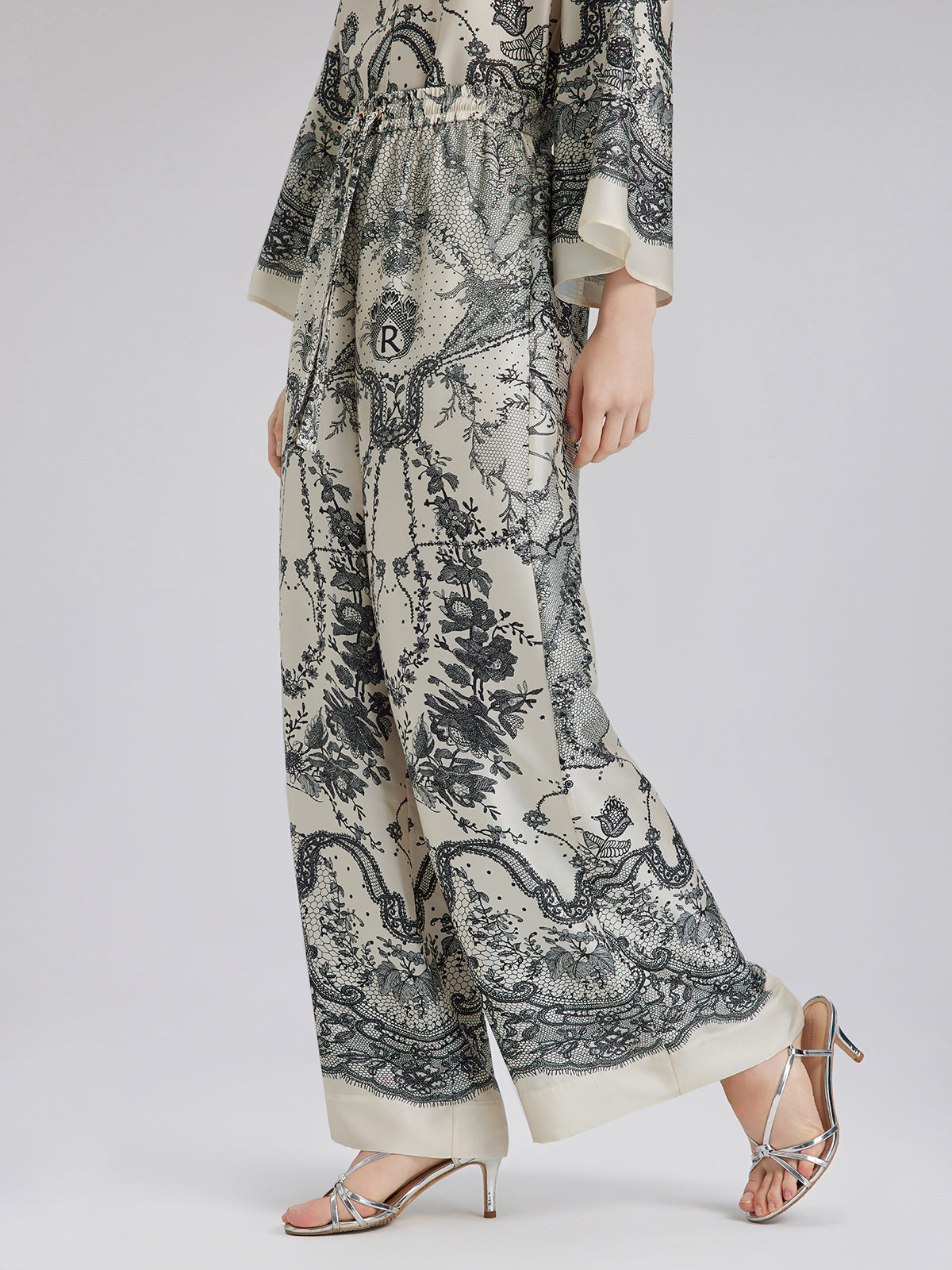 Final Sale | Black Eyelash Lace Relaxed Pants