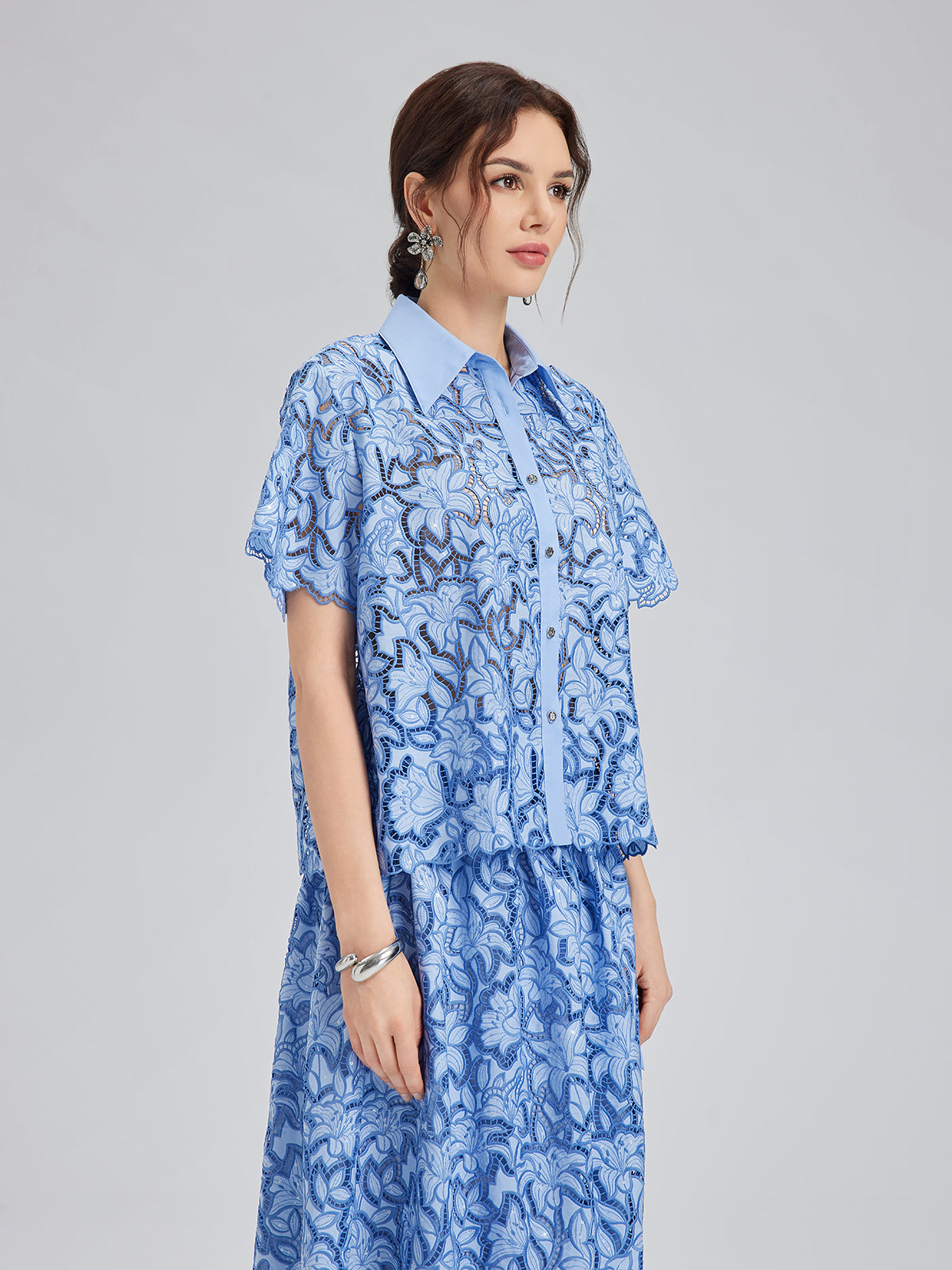 Final Sale | Floral Cutwork Embroidery Set