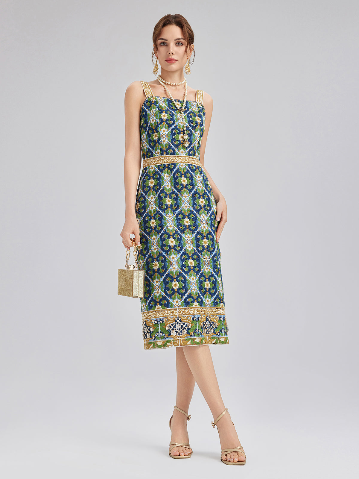 Crystal-Trim Guipure Lace Slip Dress