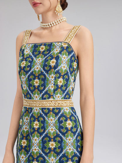 Crystal-Trim Guipure Lace Slip Dress