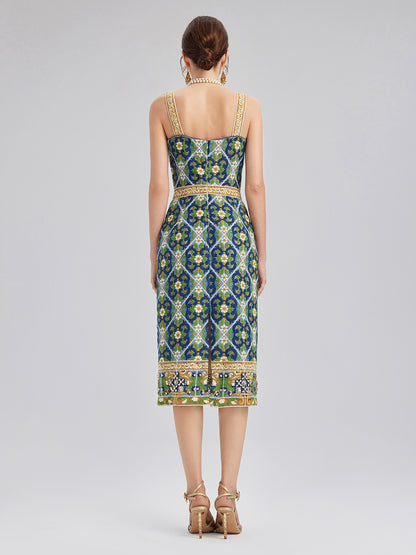 Crystal-Trim Guipure Lace Slip Dress