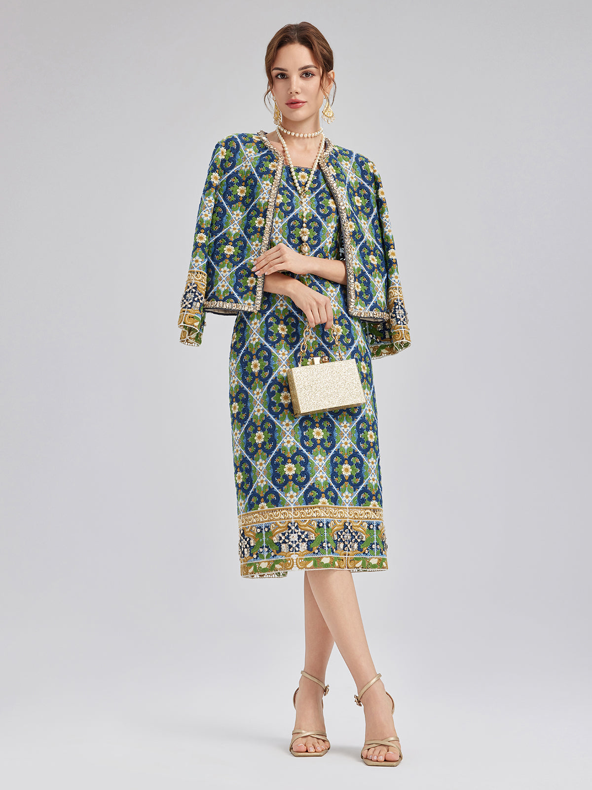 Crystal-Trim Guipure Lace Slip Dress