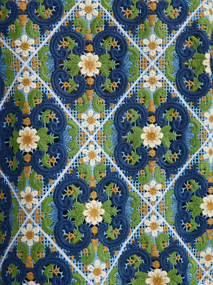 Crystal-Trim Guipure Lace Jacket