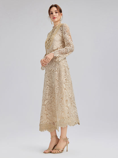 Guipure Lace Baroque Beaded Top