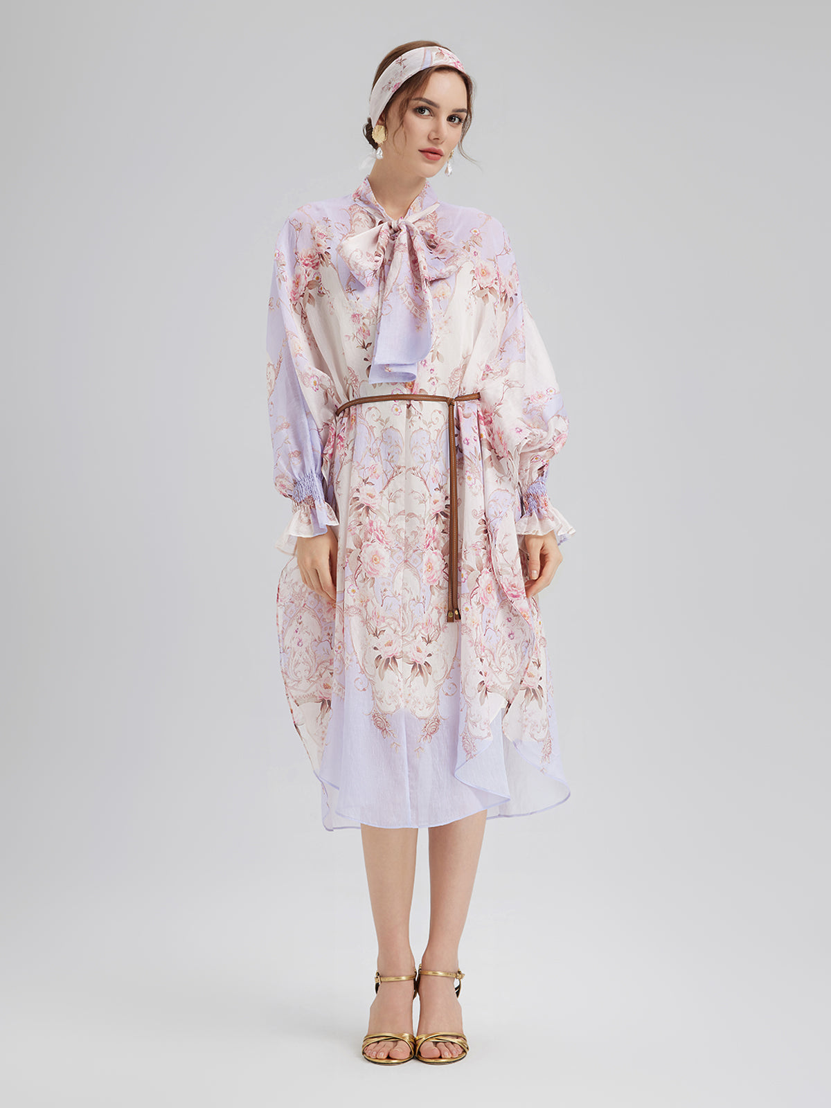 Final Sale | Tencel-Linen Printed Bow Dress