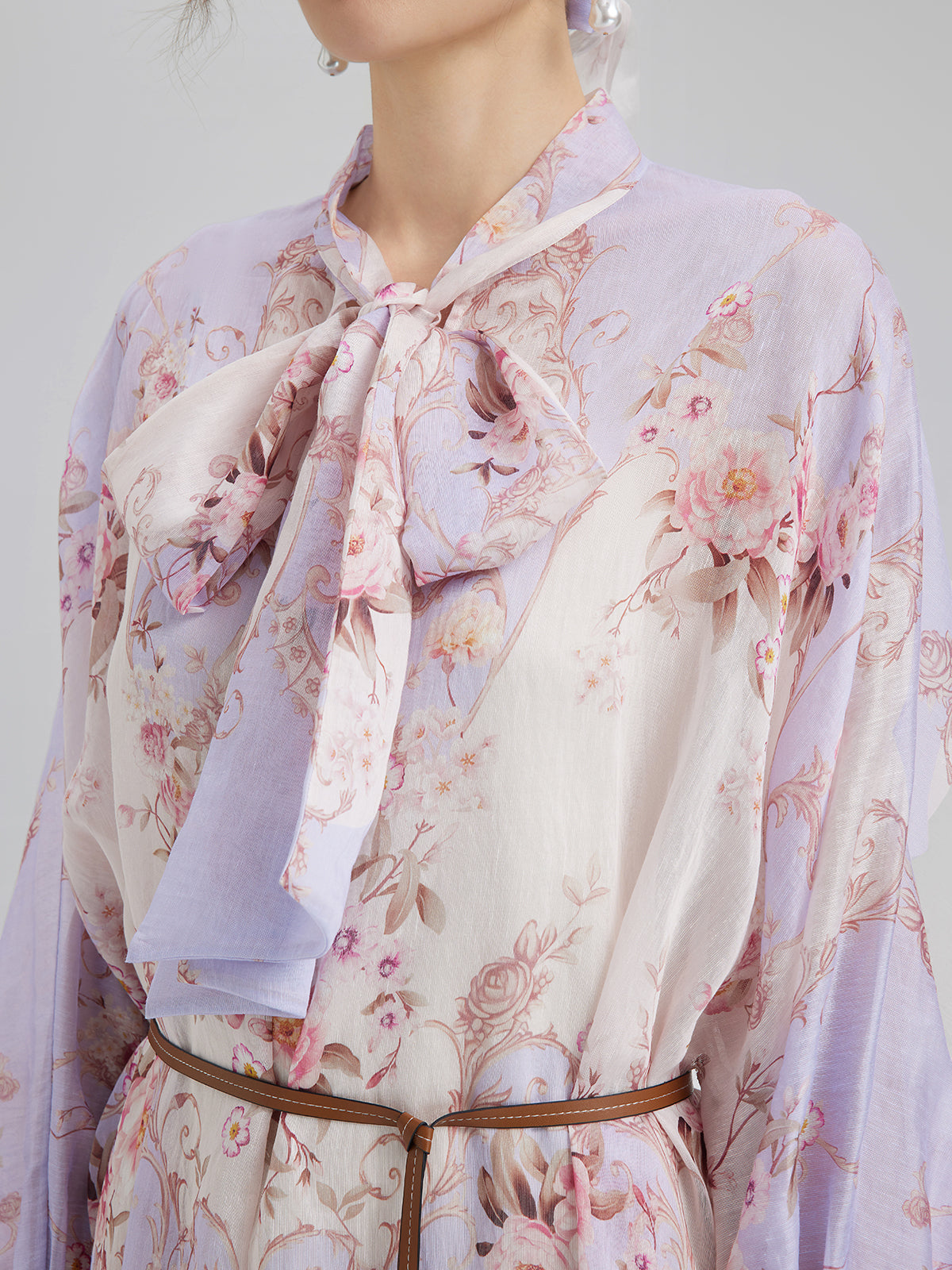 Final Sale | Tencel-Linen Printed Bow Dress