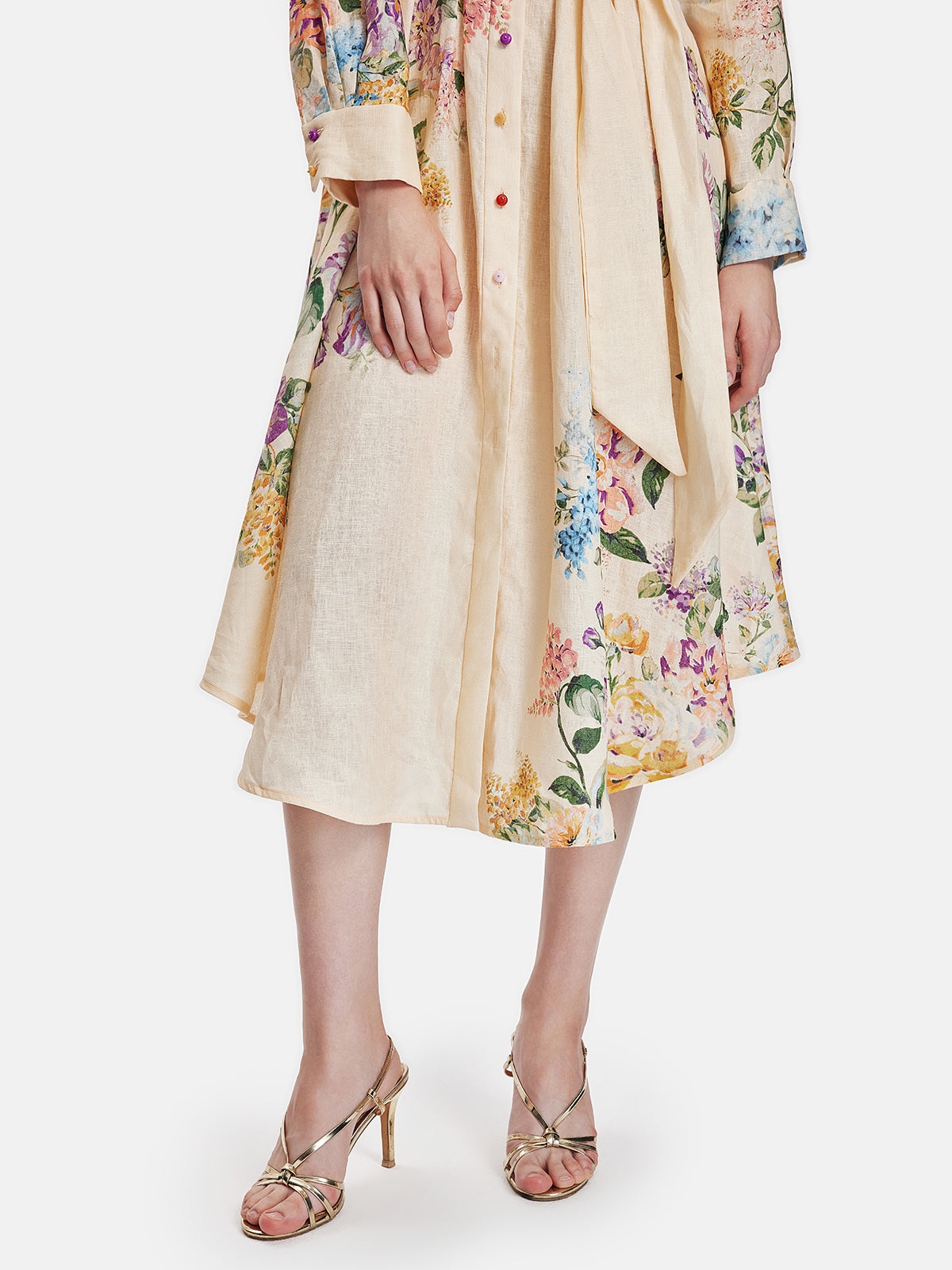 Floral Linen Shirt Dress