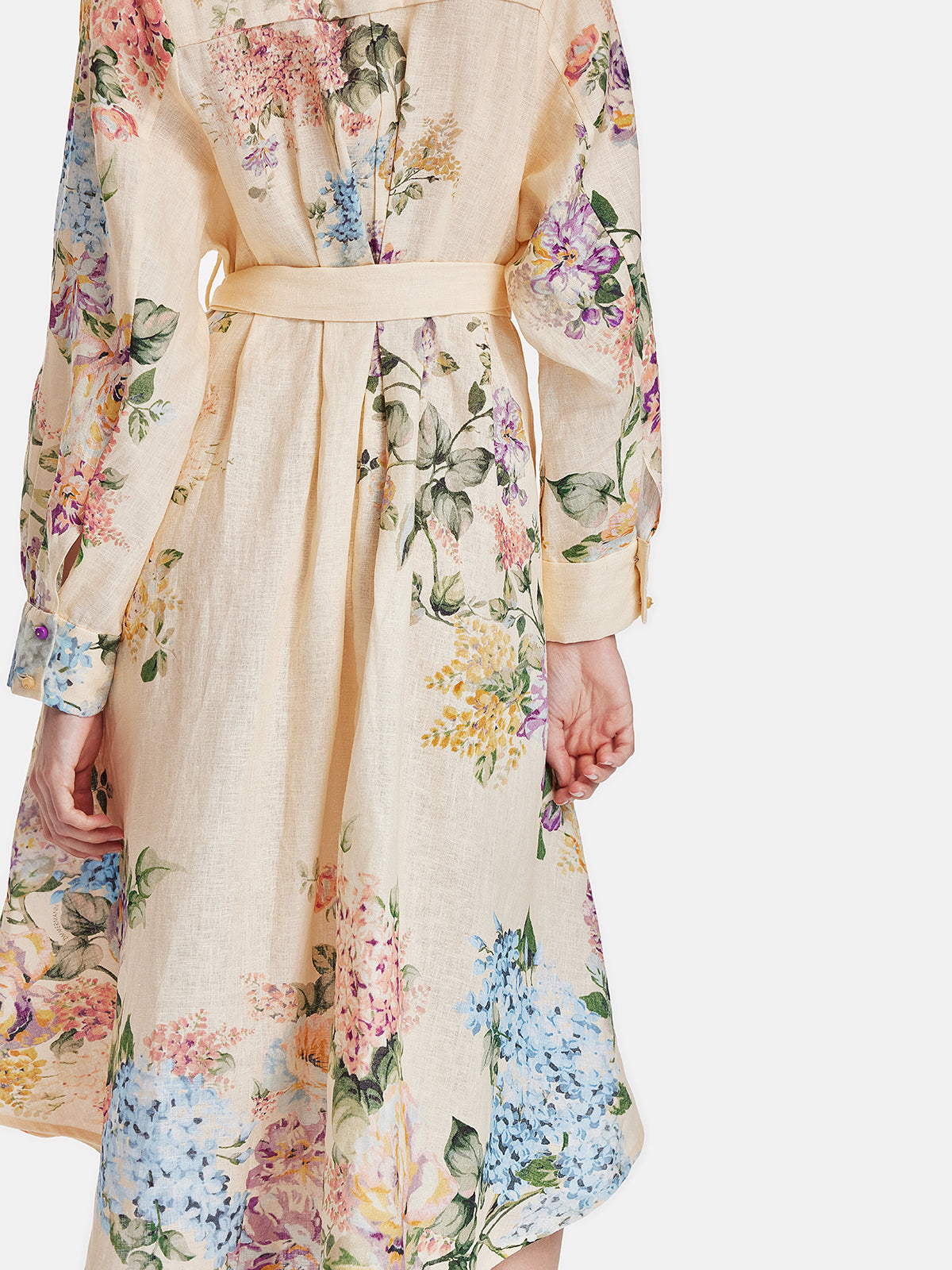 Floral Linen Shirt Dress