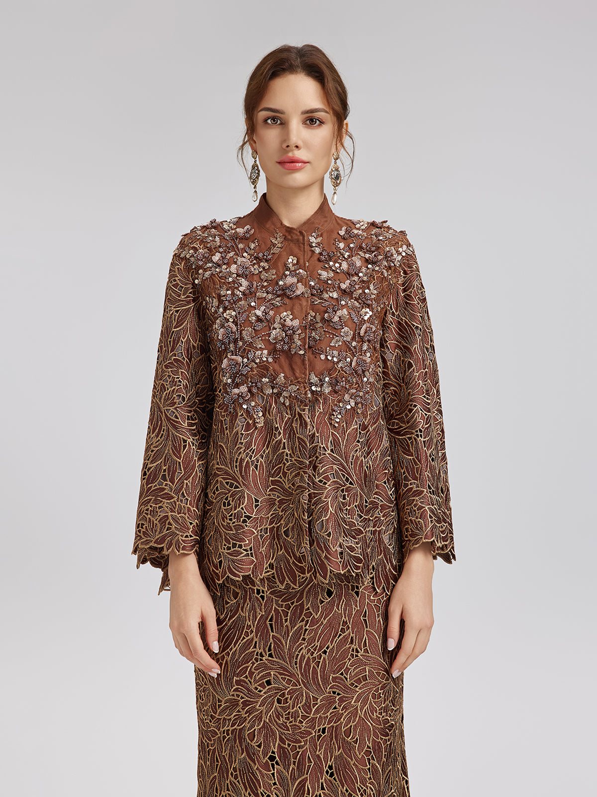 Water-Soluble Embroidery Beaded Appliqué Jacket