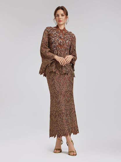 Water-Soluble Embroidery Concealed Zip Skirt