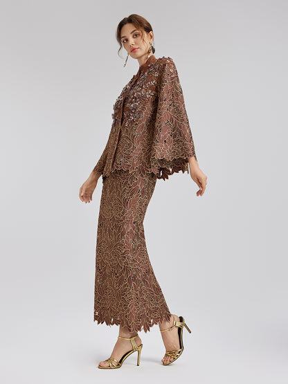 Water-Soluble Embroidery Concealed Zip Skirt