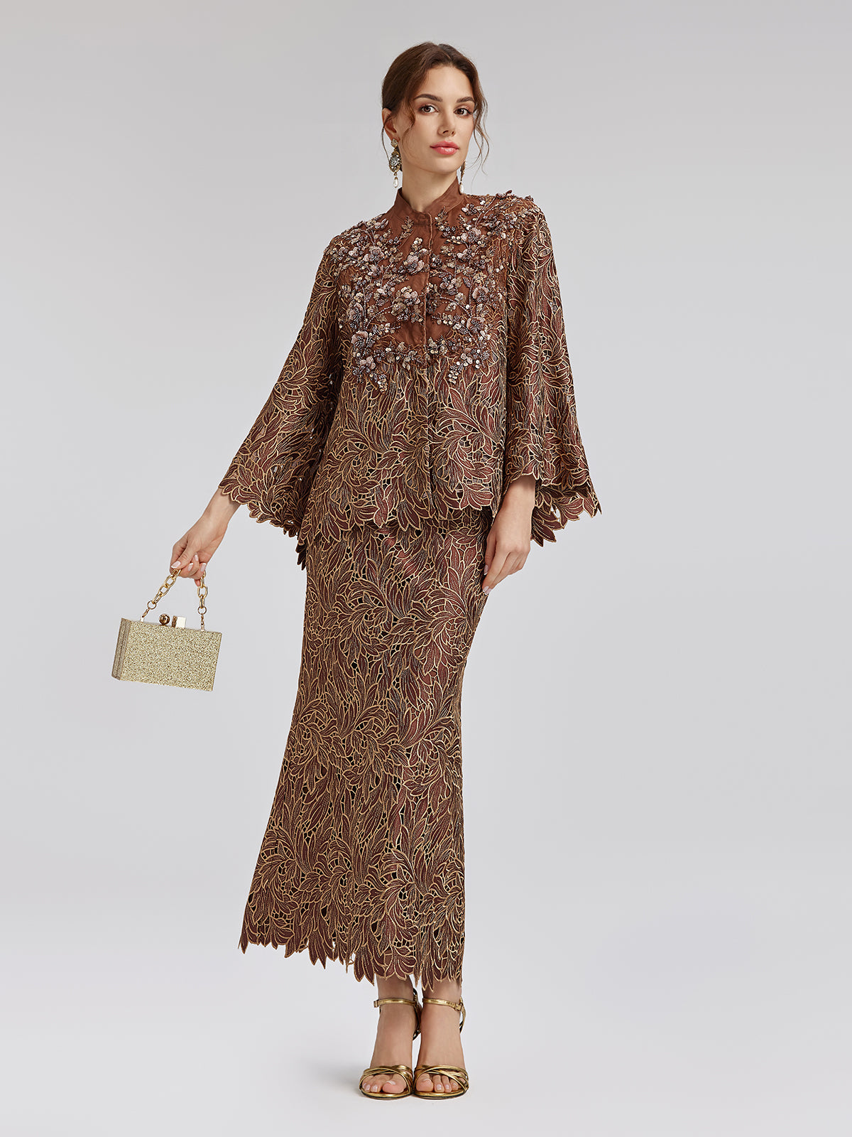 Water-Soluble Embroidery Beaded Appliqué Jacket