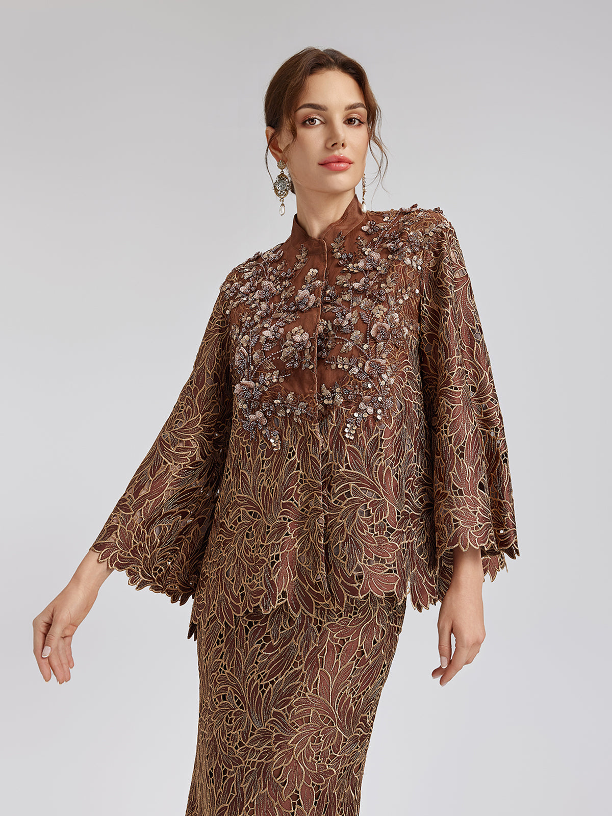 Water-Soluble Embroidery Beaded Appliqué Jacket