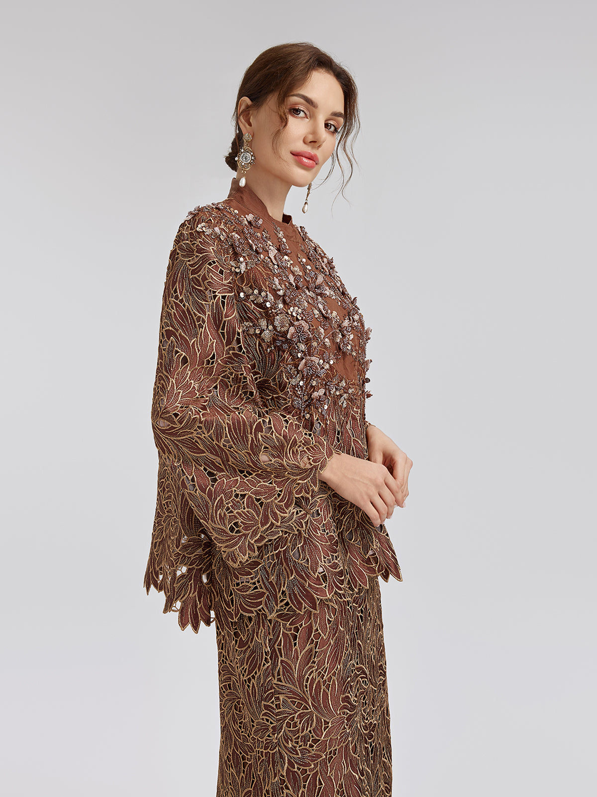 Water-Soluble Embroidery Beaded Appliqué Jacket