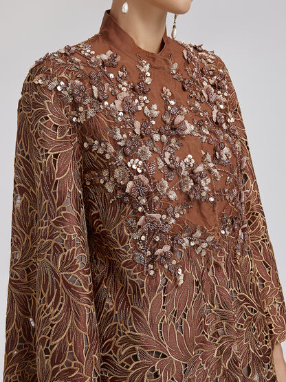 Water-Soluble Embroidery Beaded Appliqué Jacket