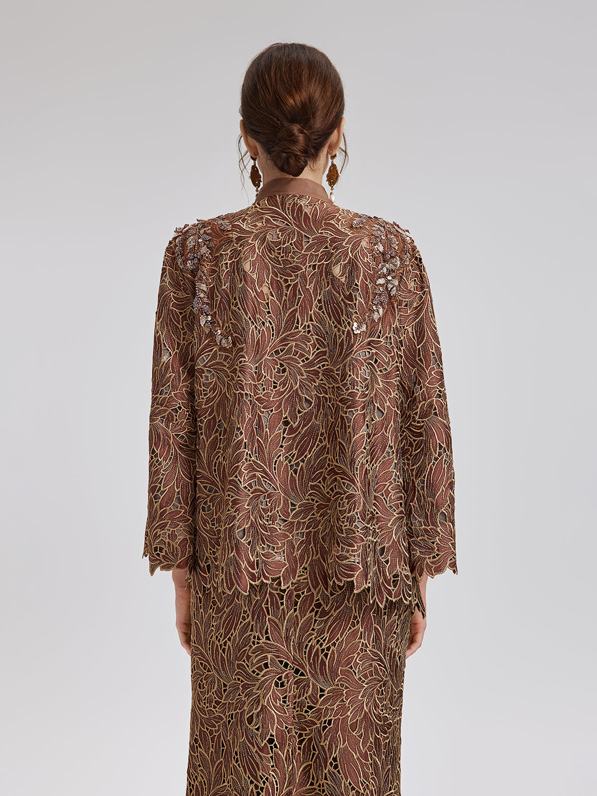 Water-Soluble Embroidery Beaded Appliqué Jacket