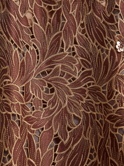 Water-Soluble Embroidery Beaded Appliqué Jacket