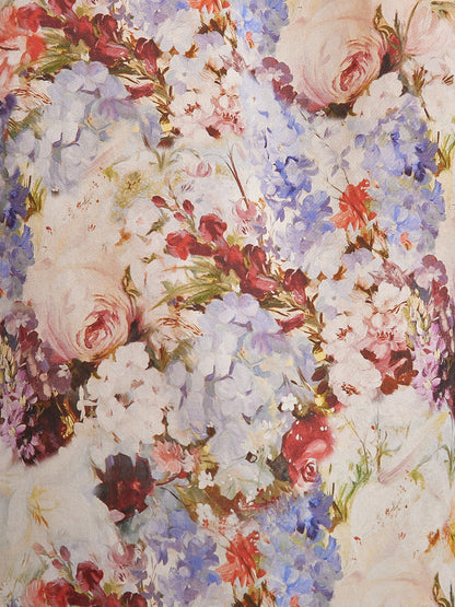 Silk Organza Baroque Print Skirt