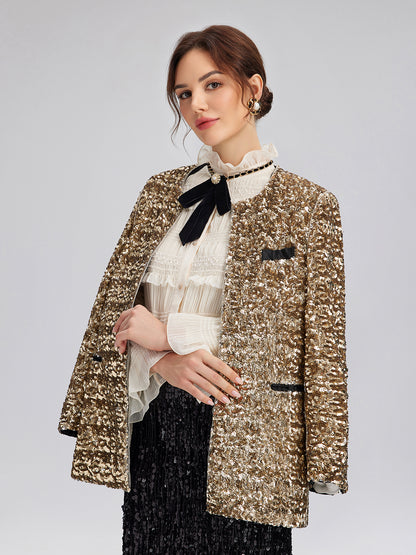 Light Luxury Sequin Heavy-Duty Blazer